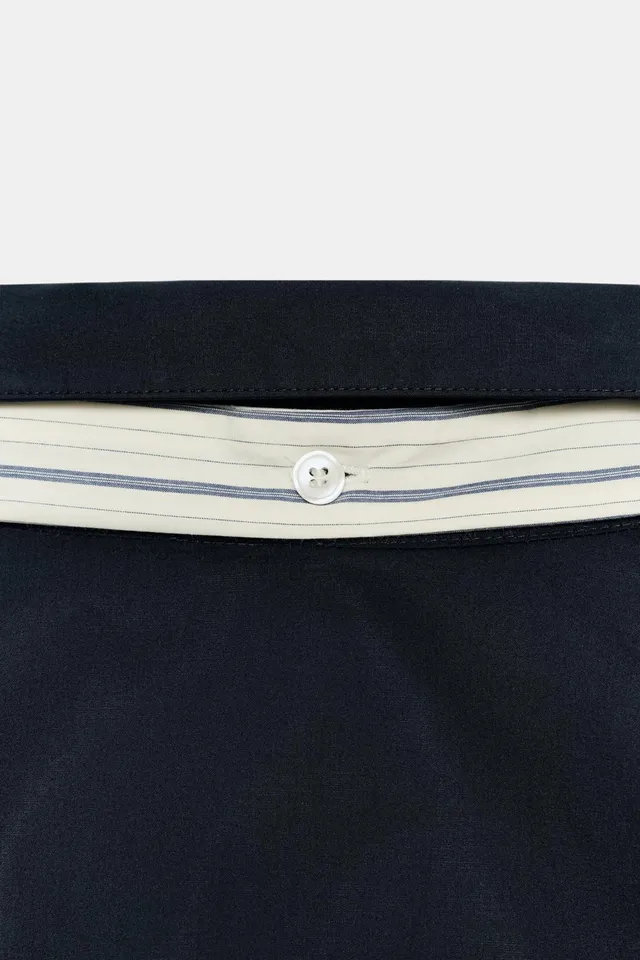TAILORED SHIRT WITH POCKETS AND SCARF – image 7