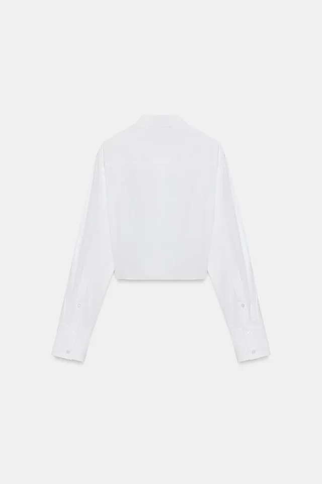 POPLIN CORSET STRAP SHIRT – image 7