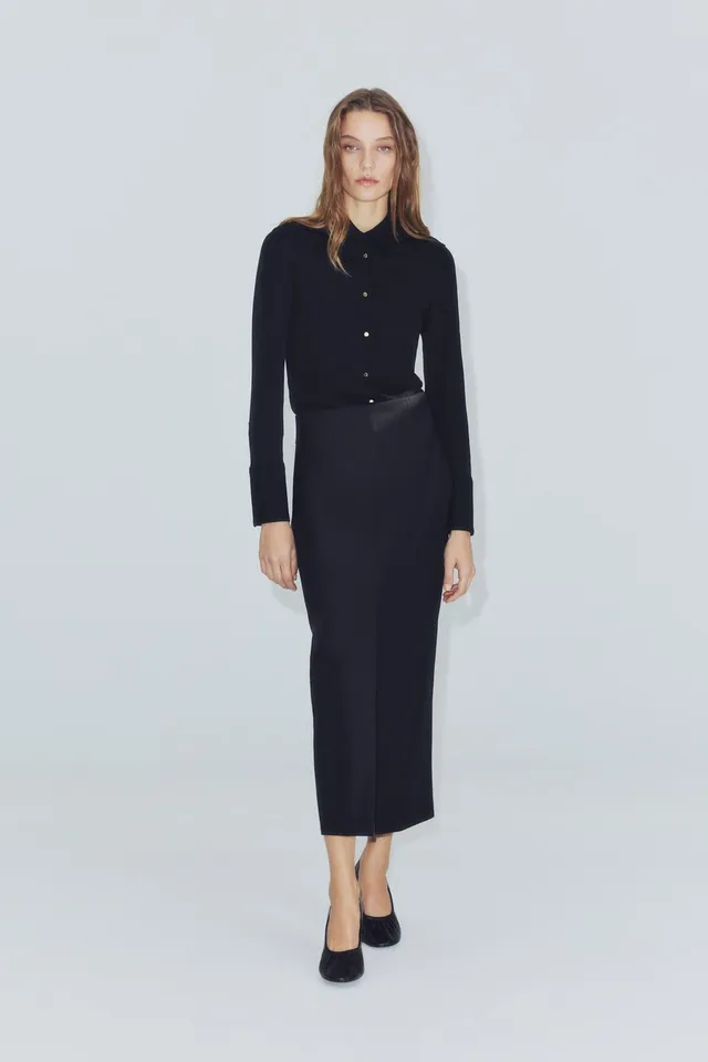ZW COLLECTION GOLD BUTTON SHIRT – image 4