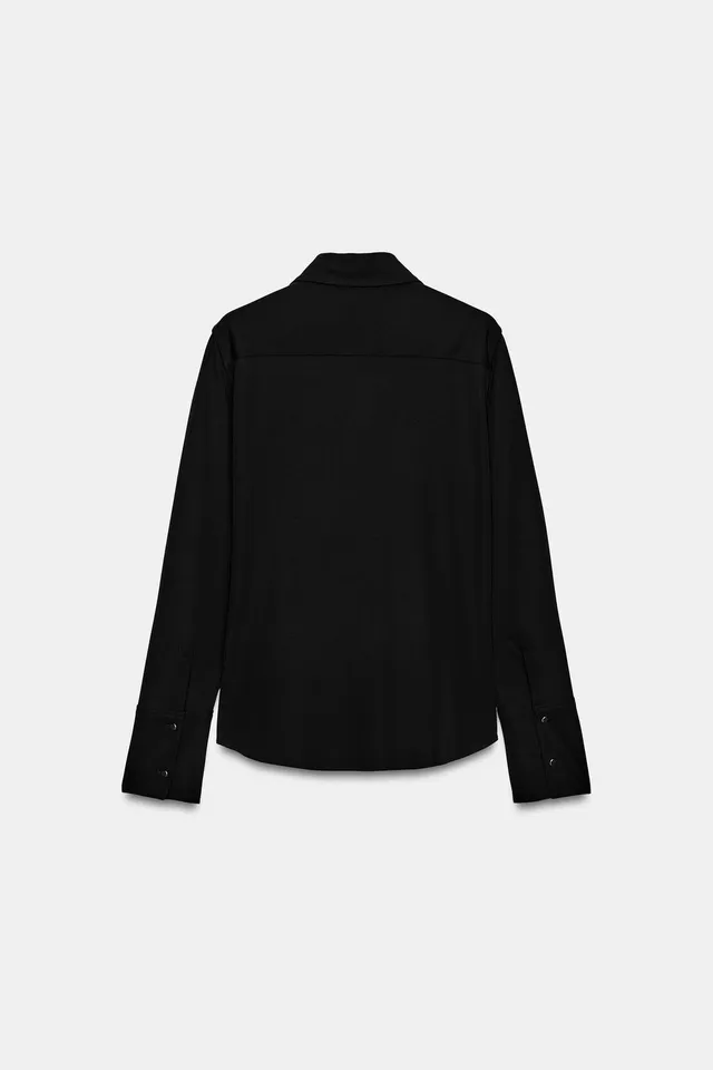 ZW COLLECTION GOLD BUTTON SHIRT – image 7