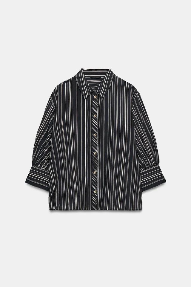 STRIPED 3/4 SLEEVE SHIRT – image 5