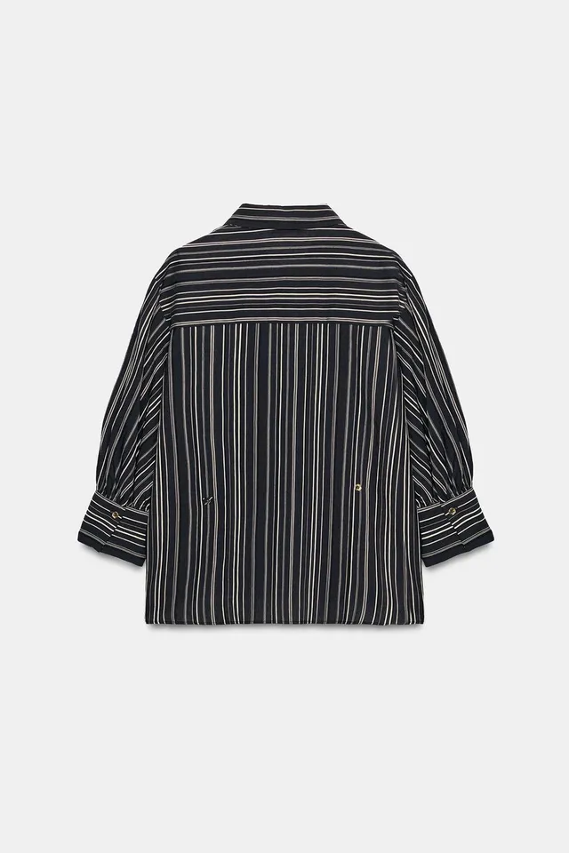 STRIPED 3/4 SLEEVE SHIRT – image 6