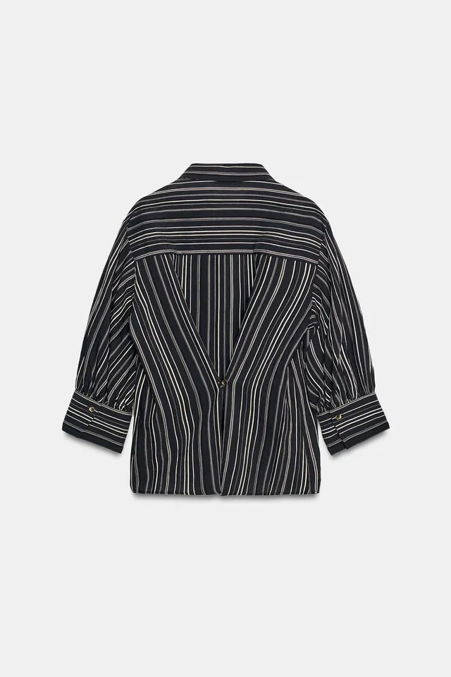 STRIPED 3/4 SLEEVE SHIRT – image 7