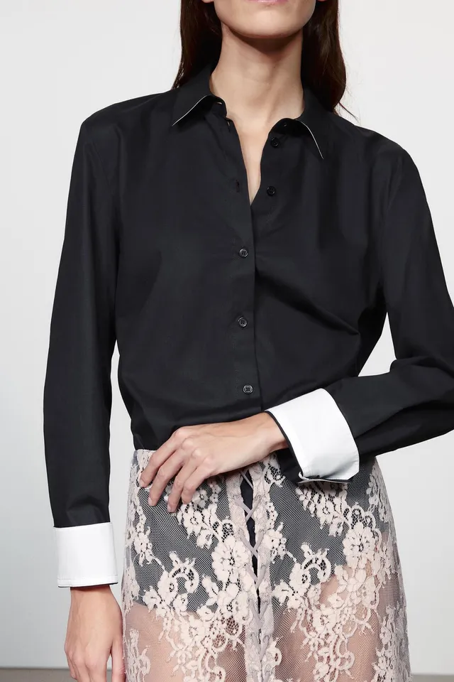 CONTRAST SHIRT ZW COLLECTION – image 2