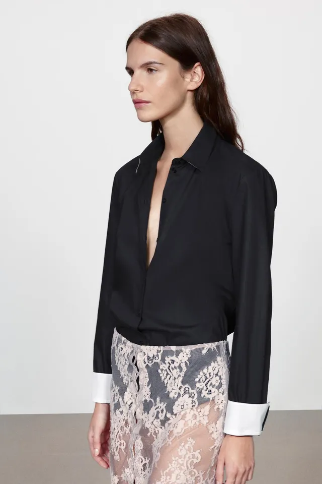 CONTRAST SHIRT ZW COLLECTION – image 4