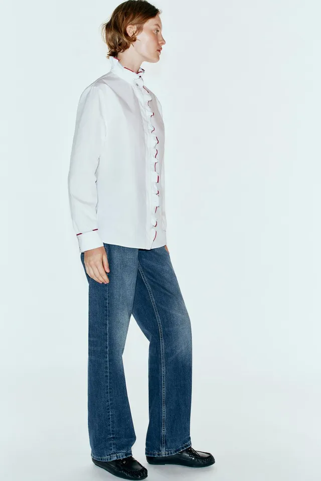 POPLIN SHIRT WITH RUFFLES – image 3