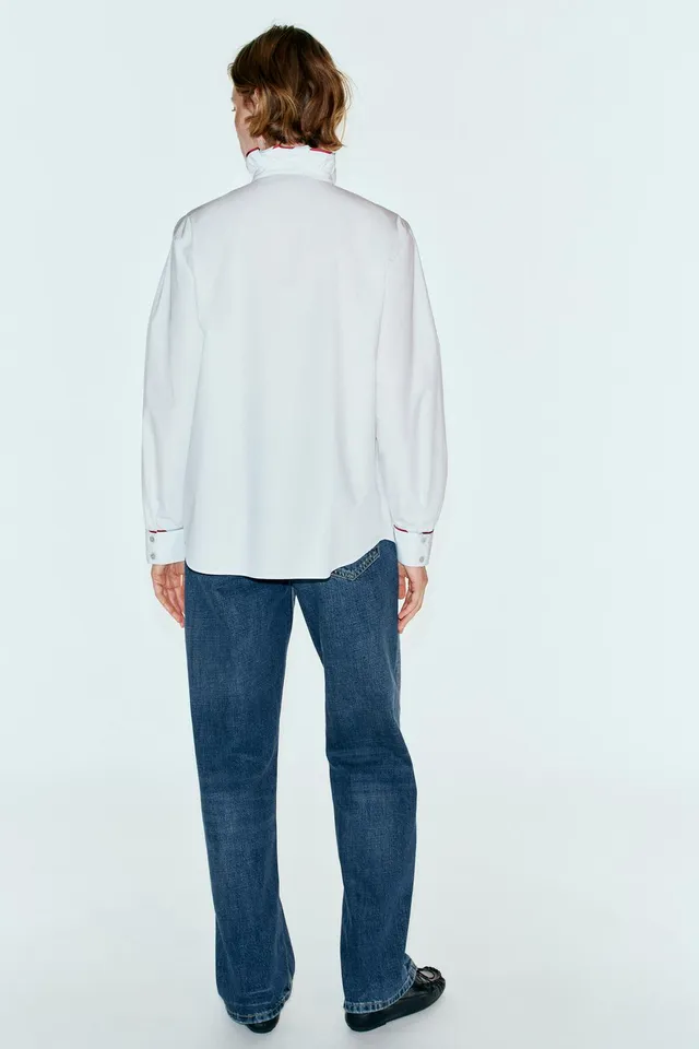 POPLIN SHIRT WITH RUFFLES – image 6