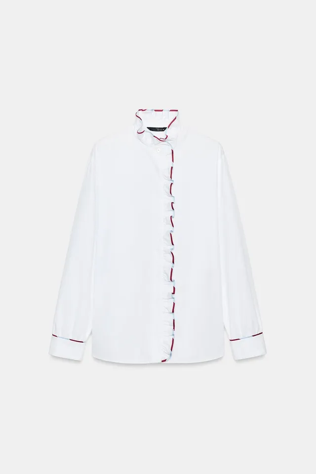 POPLIN SHIRT WITH RUFFLES – image 7
