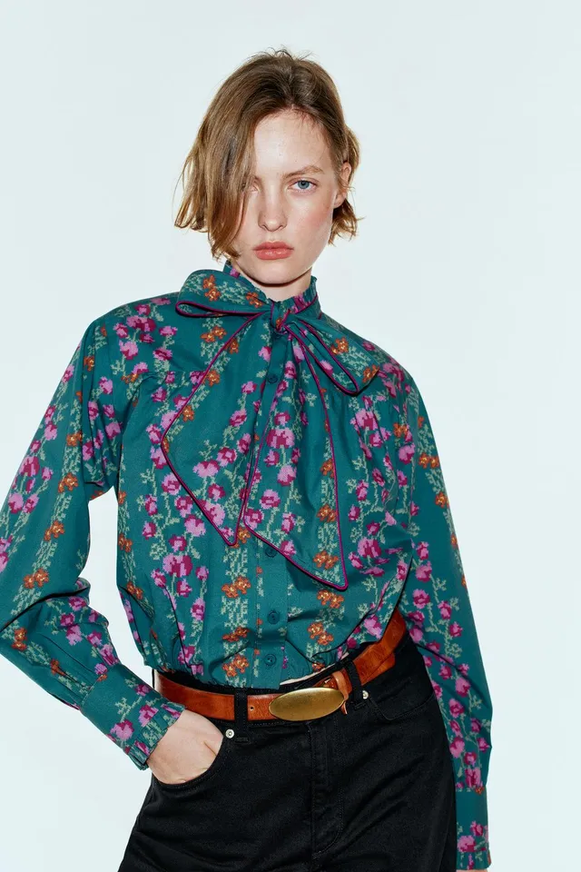 FLORAL PRINT BALLOON SHIRT – image 5
