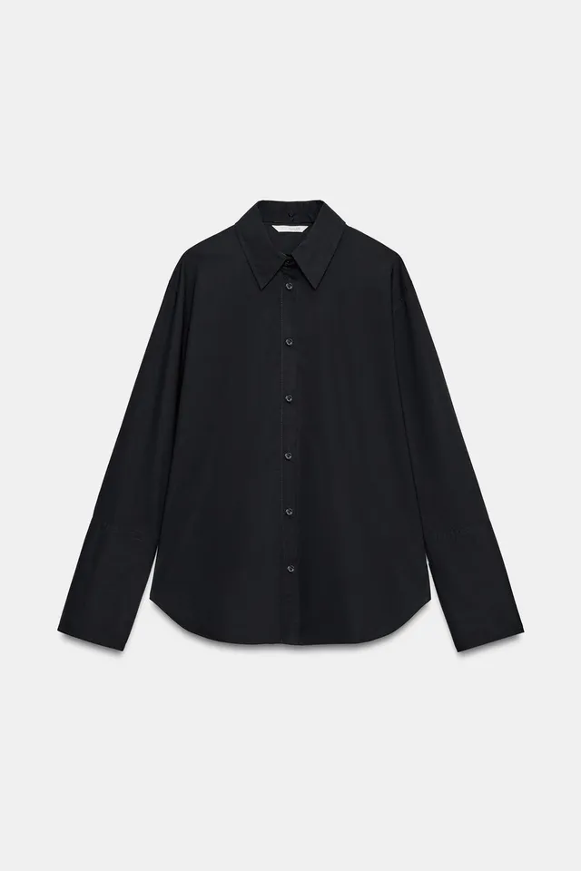 WIDE CUFF POPLIN SHIRT – image 3