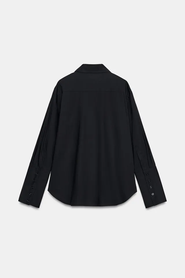 WIDE CUFF POPLIN SHIRT – image 4