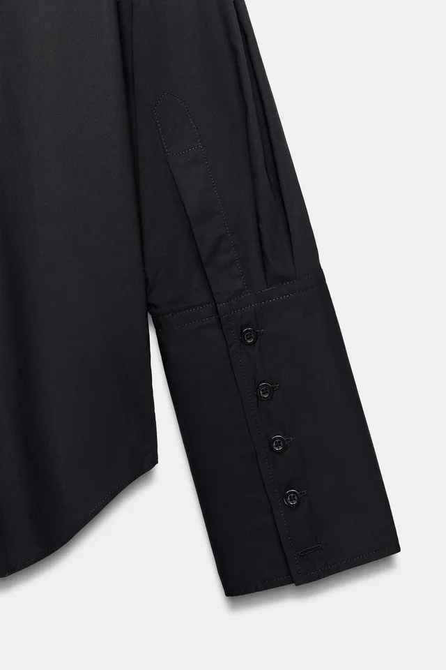WIDE CUFF POPLIN SHIRT – image 5