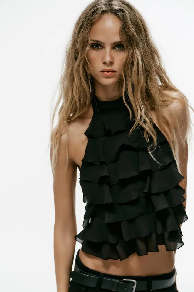 توب GEORGETTE بياقة HALTER – صورة 2