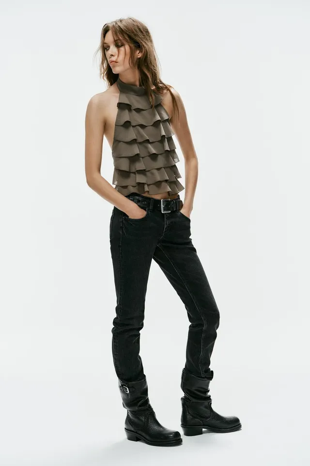 توب GEORGETTE بياقة HALTER – صورة 3