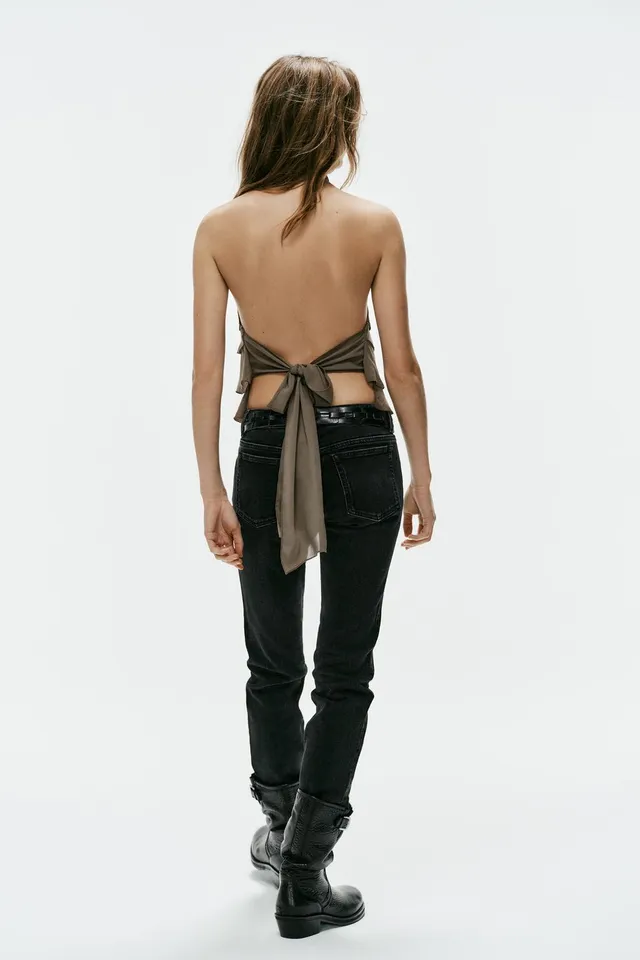 توب GEORGETTE بياقة HALTER – صورة 4