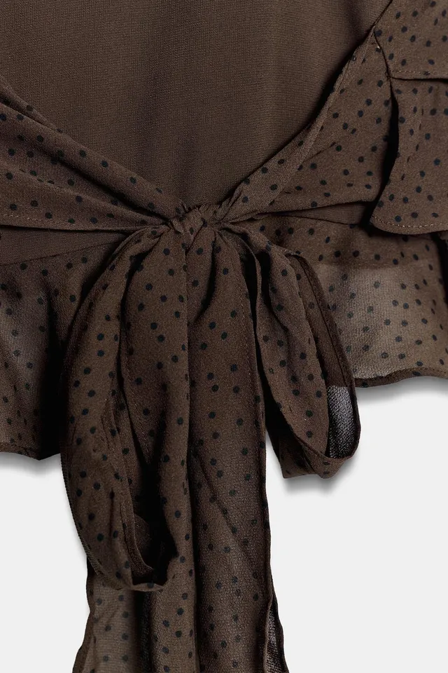 توب GEORGETTE بياقة HALTER – صورة 5