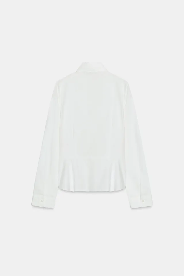 PEPLUM SHIRT WITH TIED DETAIL – image 3