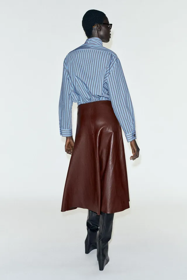 STRIPED SHIRT WITH TIE – image 3