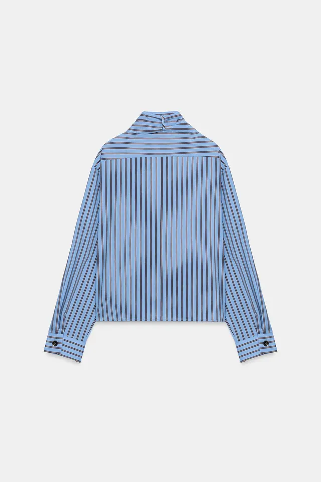 STRIPED SHIRT WITH TIE – image 7
