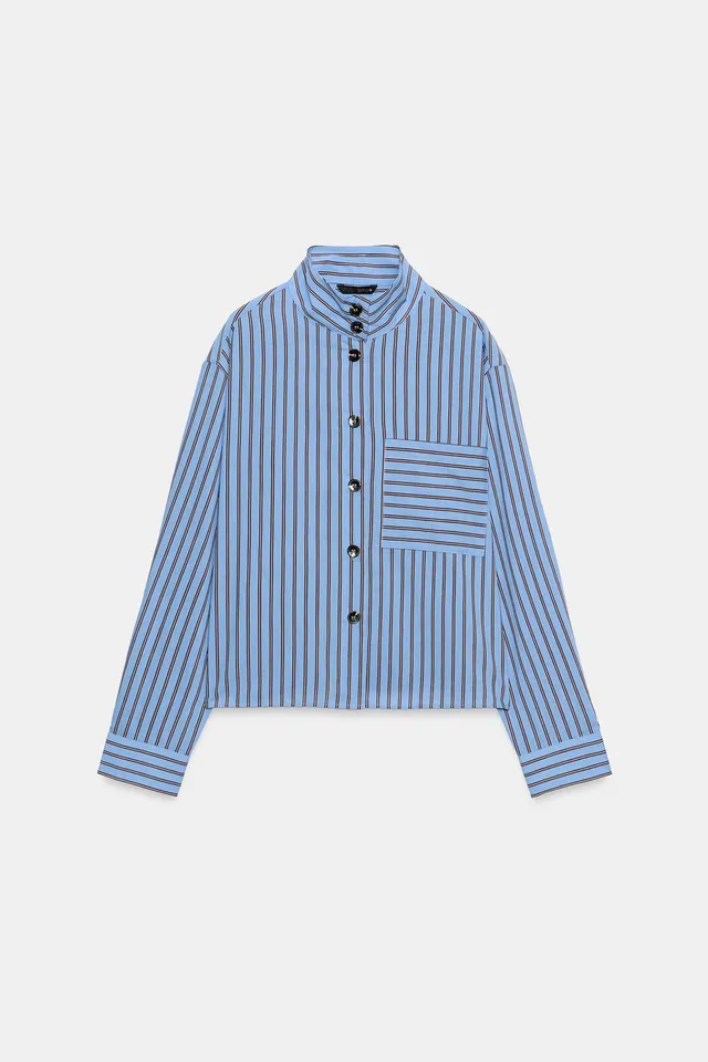 STRIPED SHIRT WITH TIE – image 8