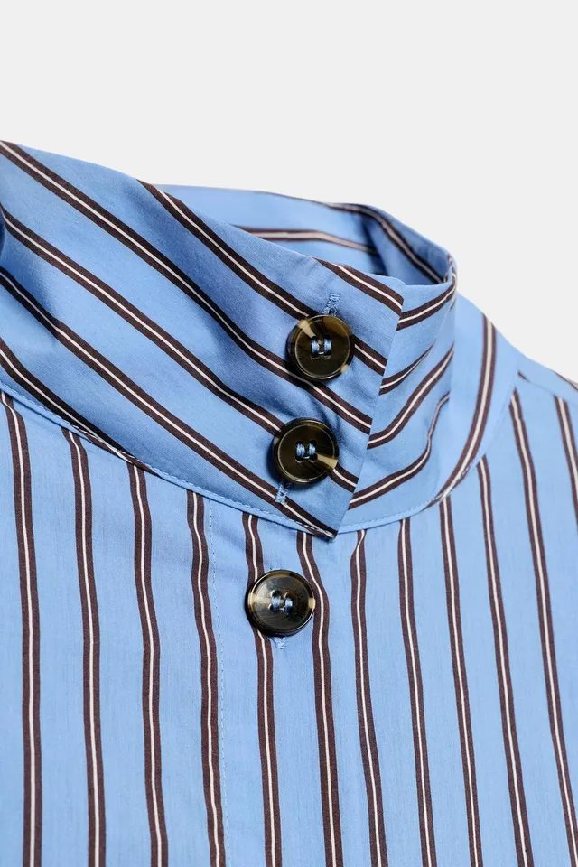 STRIPED SHIRT WITH TIE – image 9