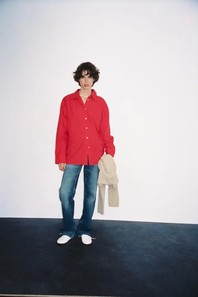 OVERSIZE CHECKED POPLIN SHIRT