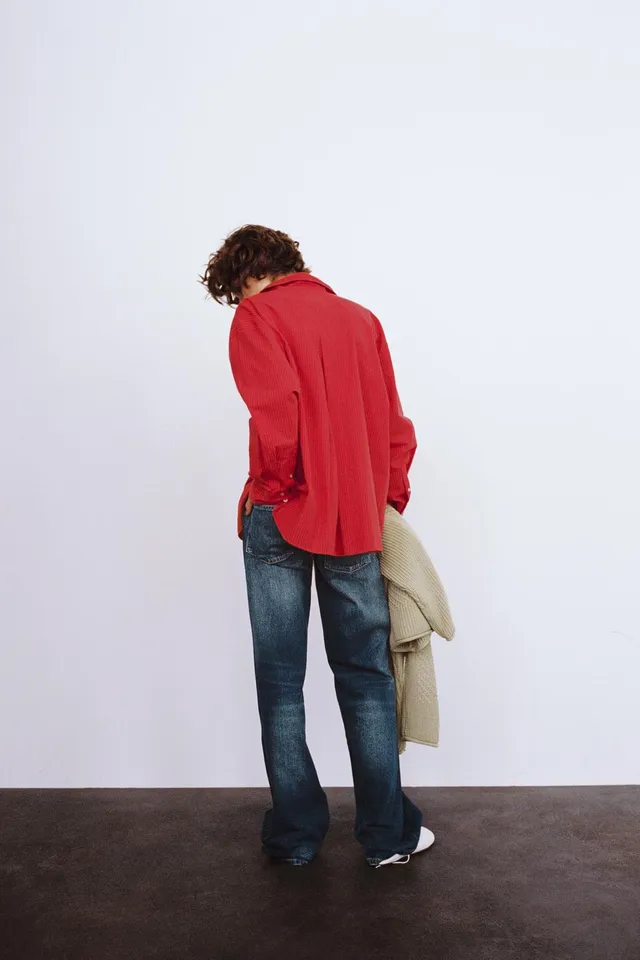 OVERSIZE CHECKED POPLIN SHIRT – image 5