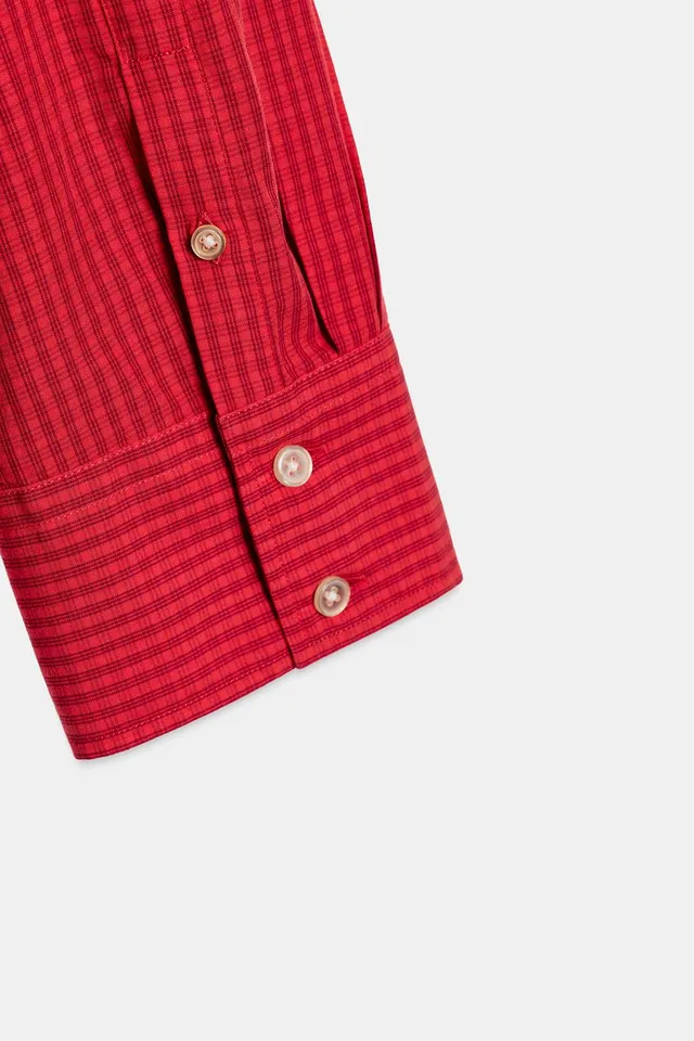 OVERSIZE CHECKED POPLIN SHIRT – image 8