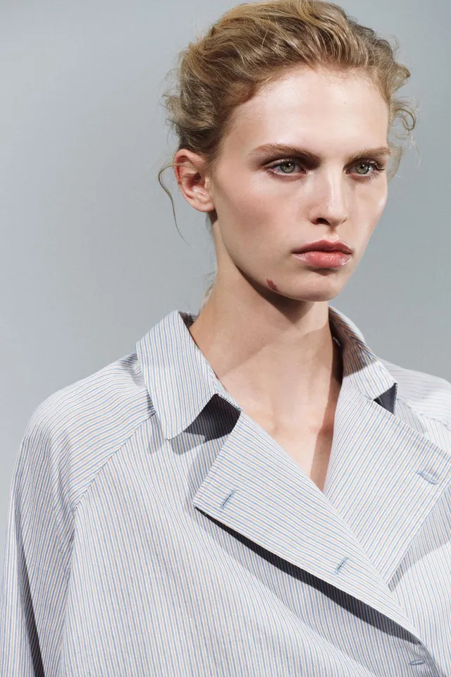 ZW COLLECTION STRIPED WRAP SHIRT – image 2