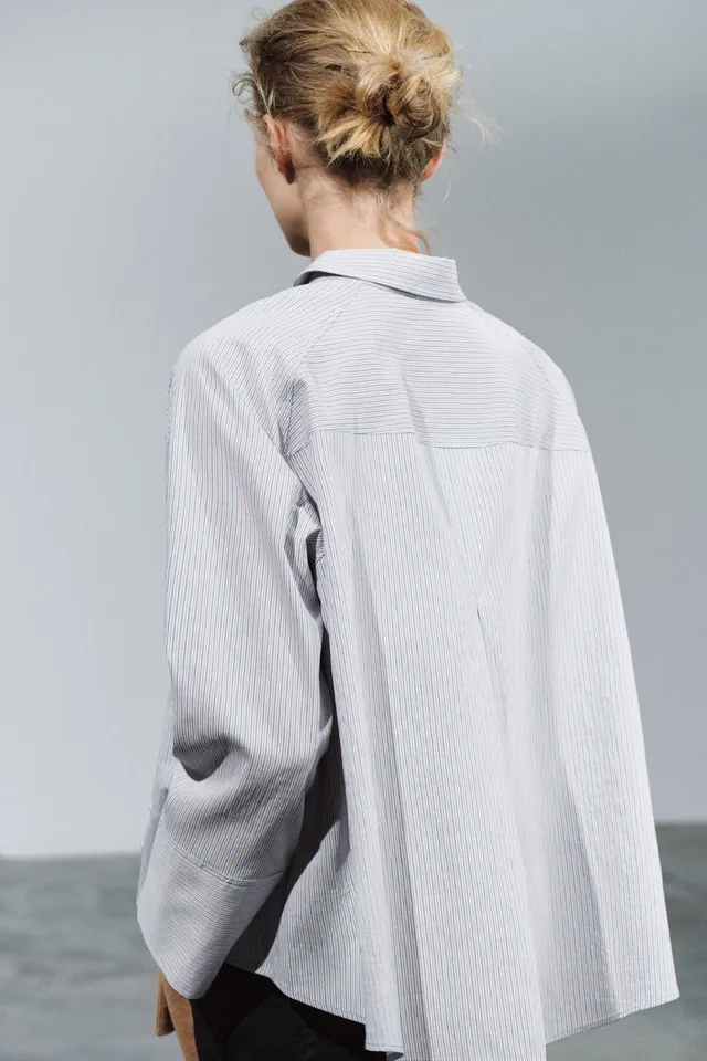 ZW COLLECTION STRIPED WRAP SHIRT – image 4