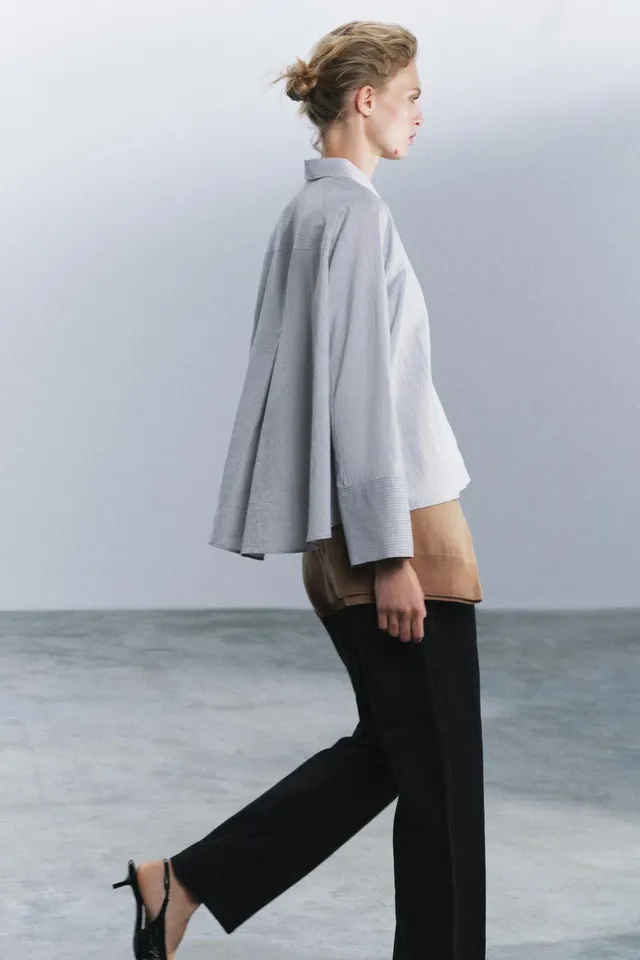 ZW COLLECTION STRIPED WRAP SHIRT – image 5