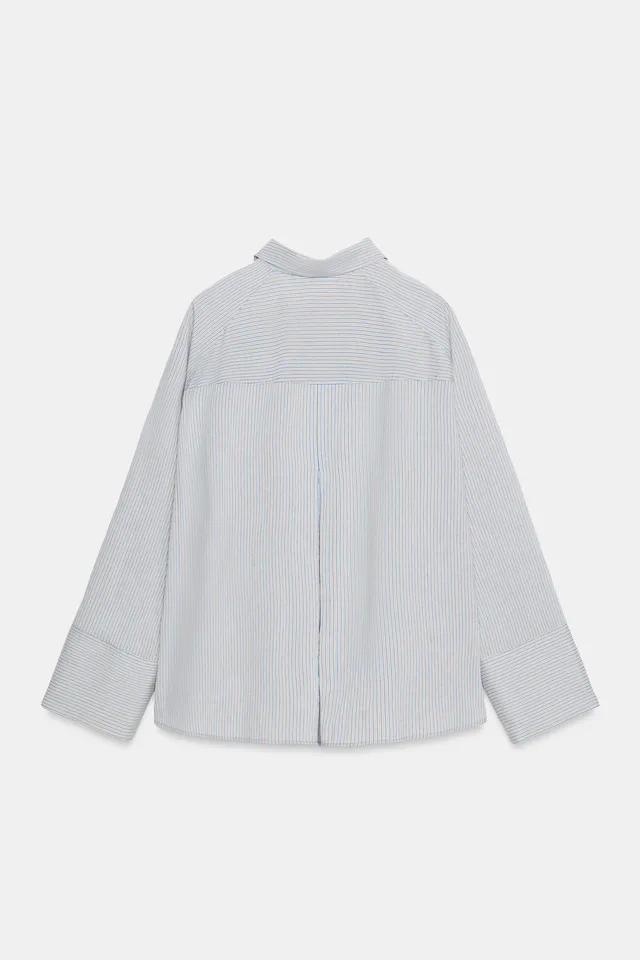 ZW COLLECTION STRIPED WRAP SHIRT – image 7