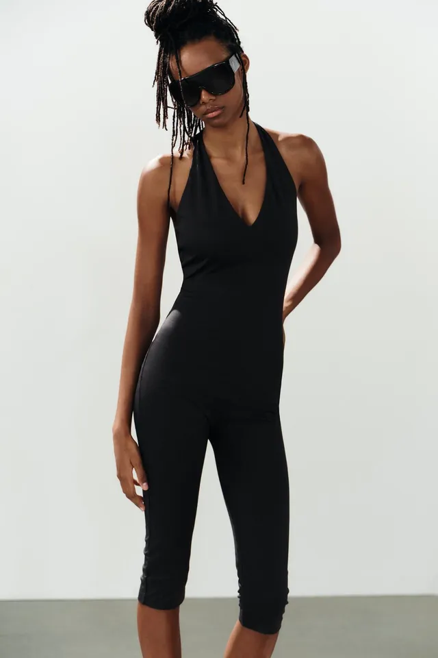 POLYAMIDE HALTER JUMPSUIT – image 2
