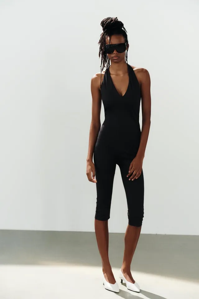 POLYAMIDE HALTER JUMPSUIT – image 3