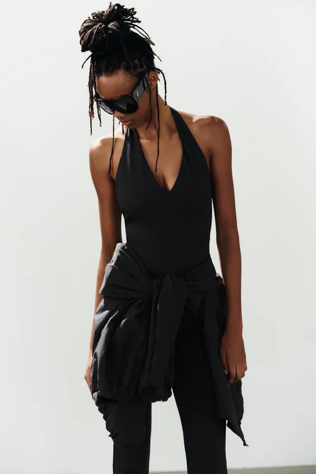 POLYAMIDE HALTER JUMPSUIT – image 4