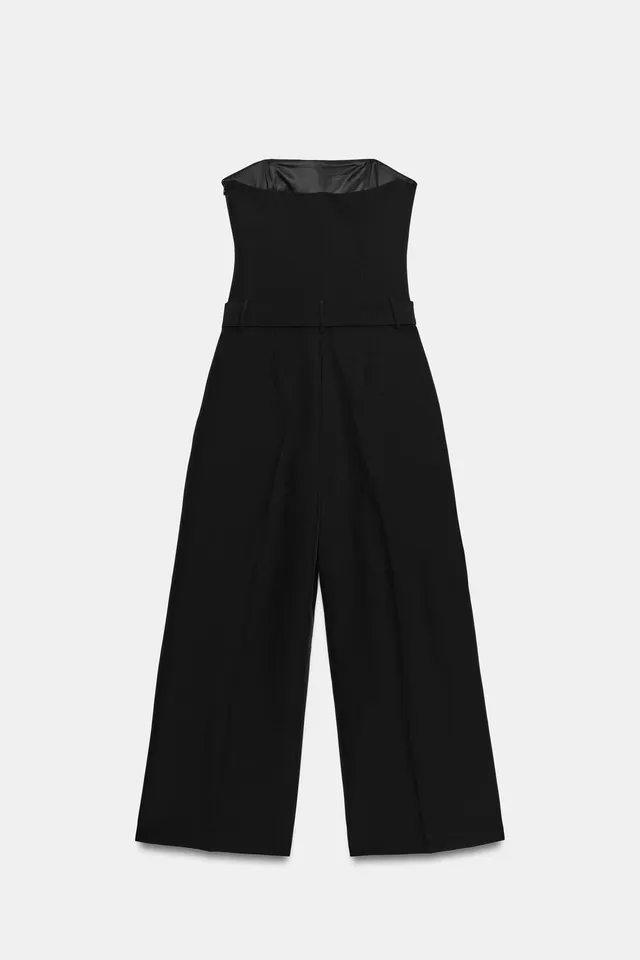 FULL-LENGTH JUMPSUIT WITH BUTTONS AND BELT – image 6