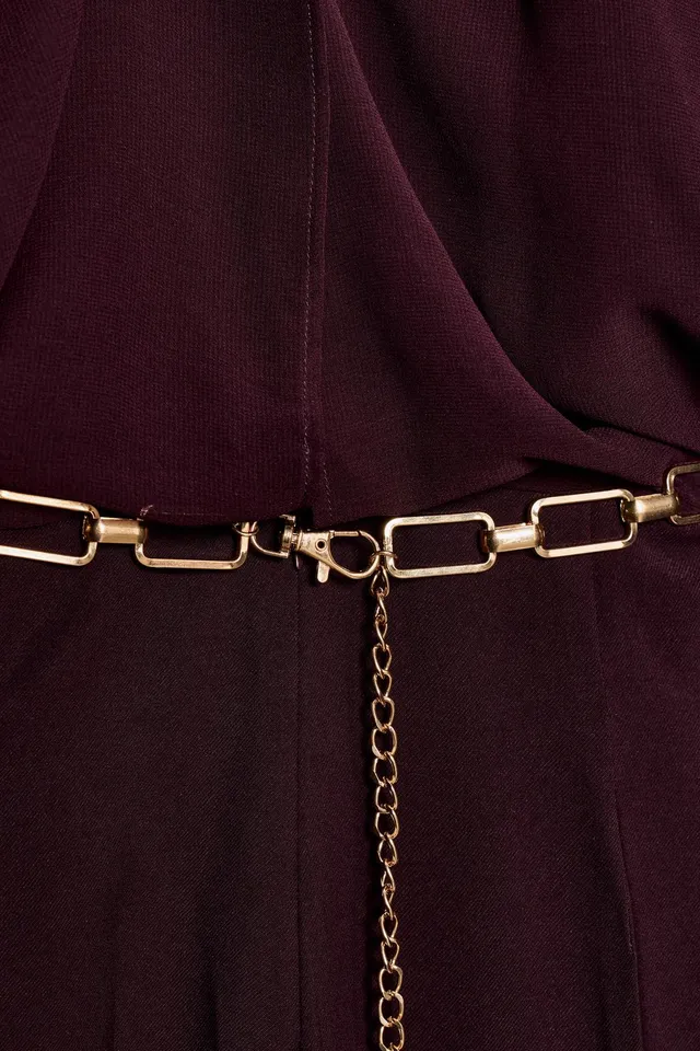 CAPE SLEEVE JUMPSUIT WITH BELT – image 8