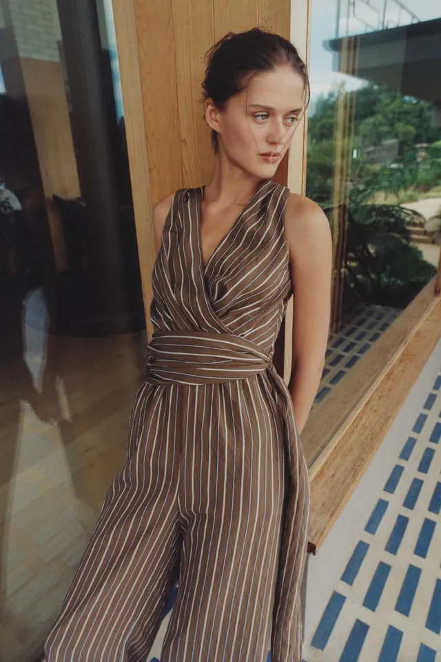 STRIPED BELTED JUMPSUIT – image 2