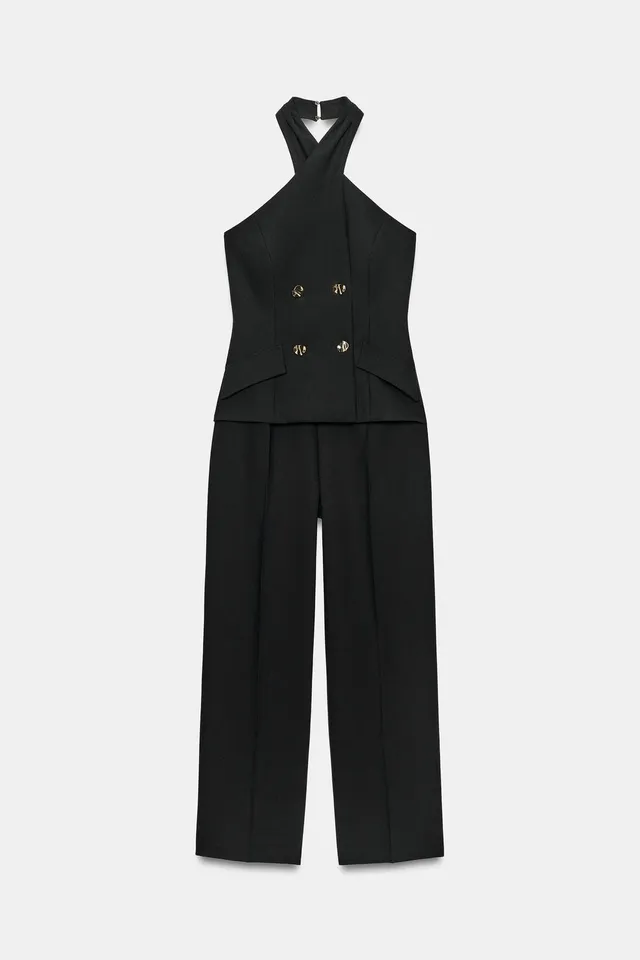 CROSS-OVER HALTER JUMPSUIT – image 7