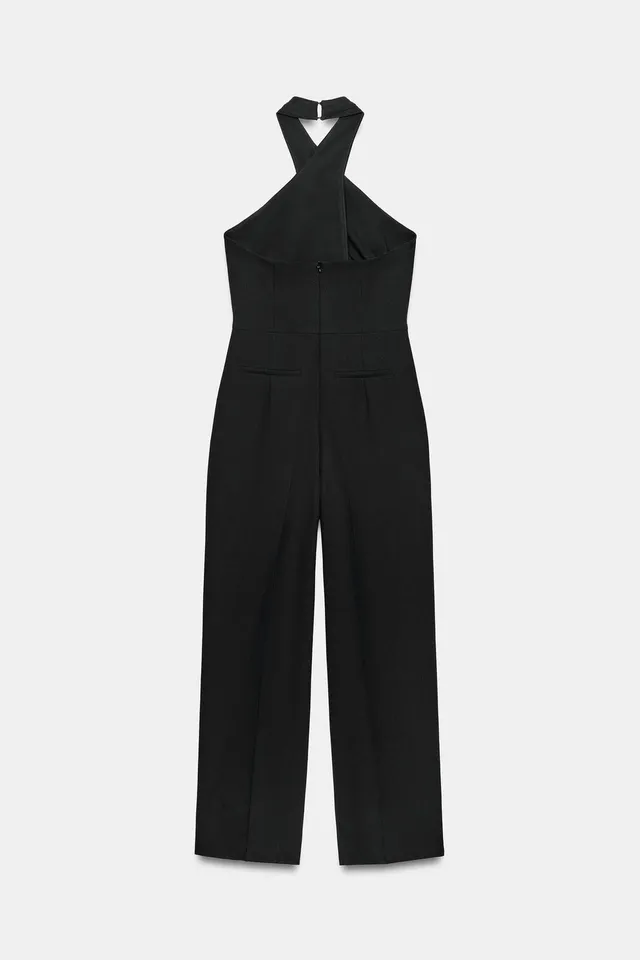 CROSS-OVER HALTER JUMPSUIT – image 8