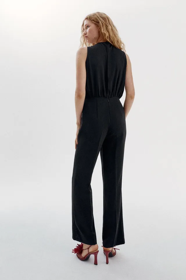 TWIST NECK FLARE JUMPSUIT – image 5