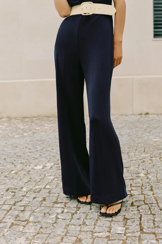 ASYMMETRIC SLEEVE JUMPSUIT WITH BELT – image 6