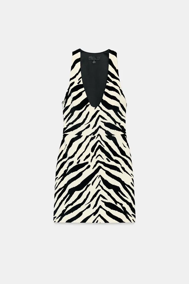 ANIMAL PRINT VELVET MINI DRESS – image 7