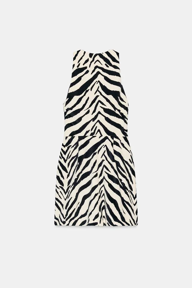 ANIMAL PRINT VELVET MINI DRESS – image 8