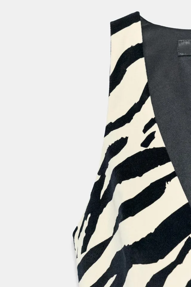 ANIMAL PRINT VELVET MINI DRESS – image 9