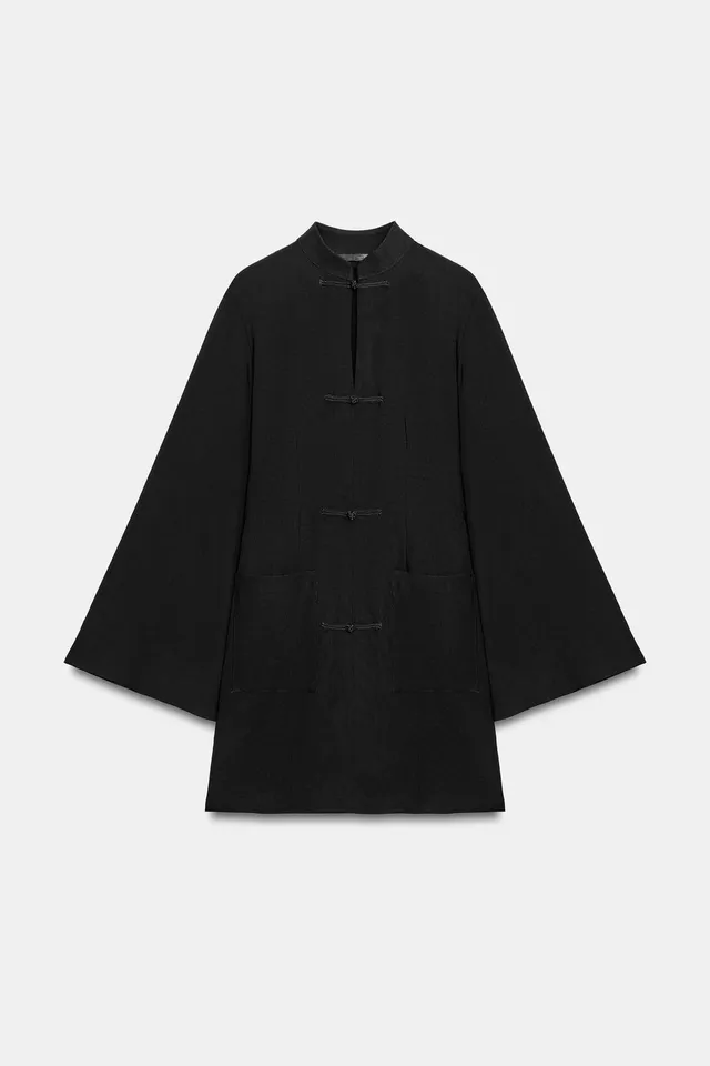 SHORT DRESS WITH FROG FASTENING – image 6