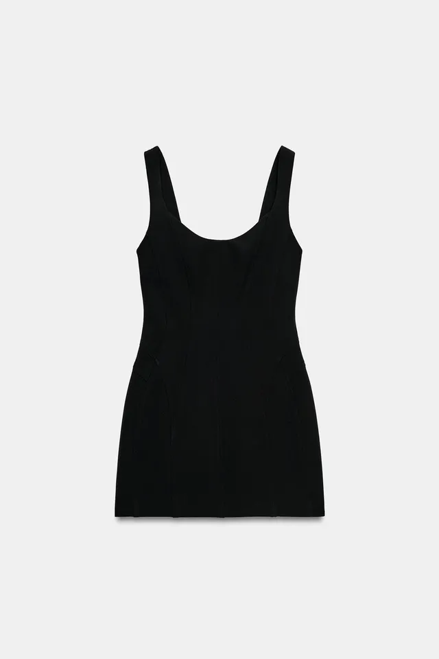 VOLUMINOUS SEAMED MINI DRESS – image 6