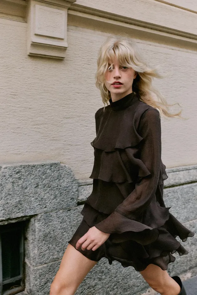 RUFFLED MINI DRESS – image 3