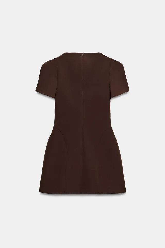 PLEATED SLEEVE MINI DRESS – image 7