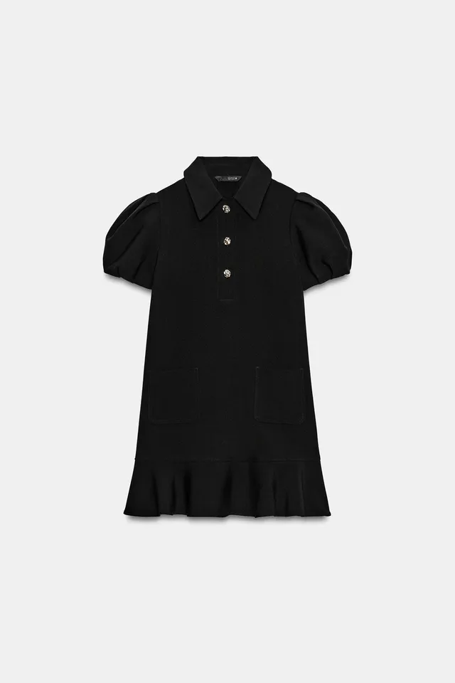 SHORT DRESS WITH PLEATED SLEEVES – image 6